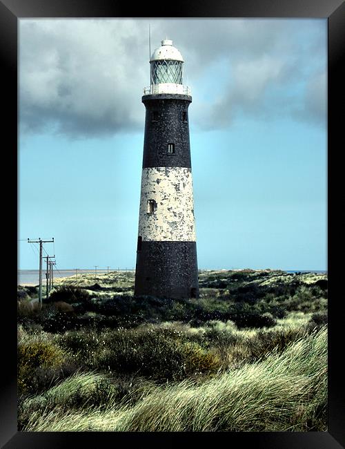 Spurn Point Lighthouse Framed Print by Sarah Couzens
