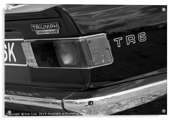 Vintage Triumph TR6 Timeless Elegance Acrylic by Rob Cole