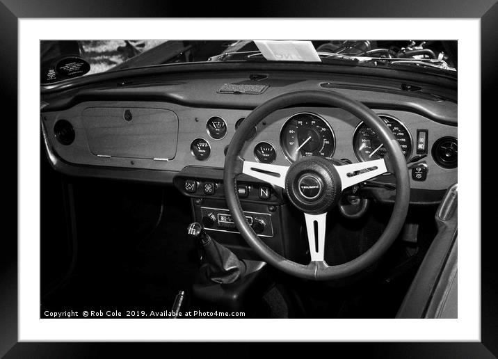 Timeless Beauty Inside the Triumph TR6 Framed Mounted Print by Rob Cole