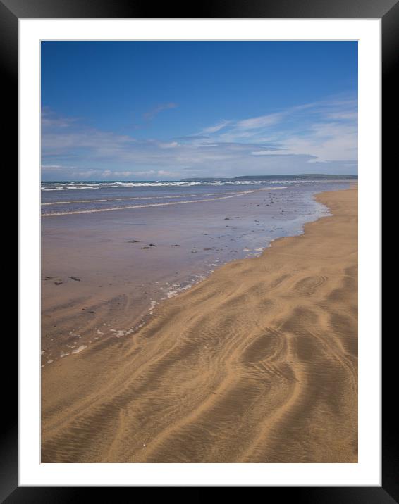 Westward Ho! beach with sea view in North Devon Framed Mounted Print by Tony Twyman