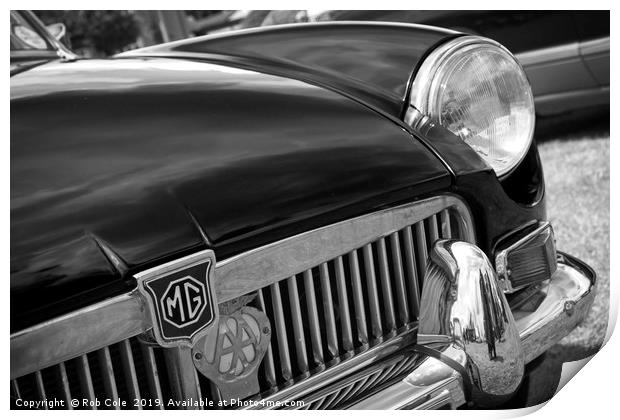 Timeless Beauty Vintage MG Sports Car Print by Rob Cole