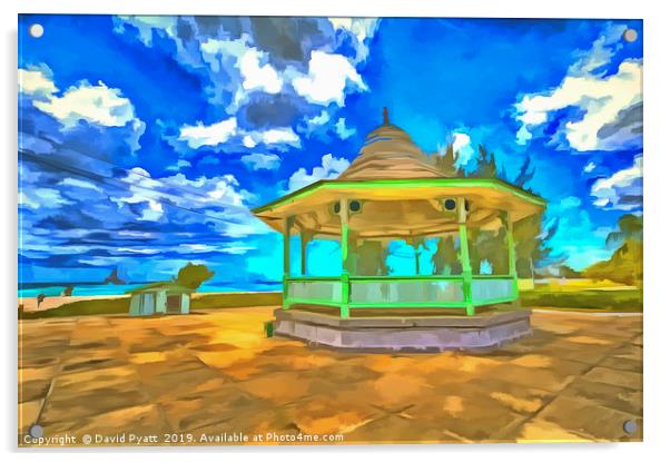 Bandstand Bridgetown Pop Art Acrylic by David Pyatt