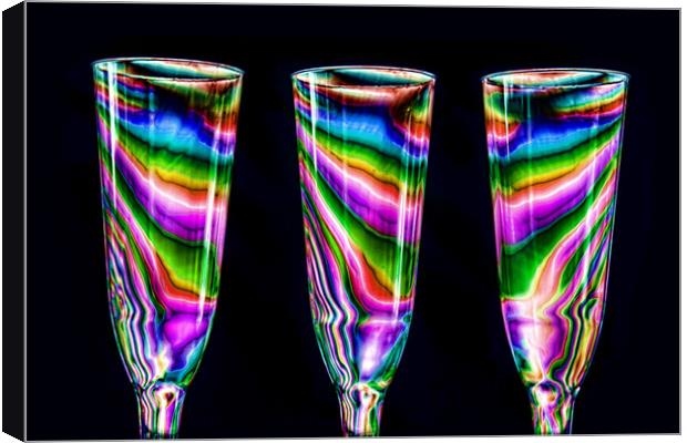 Electric Glasses Canvas Print by Steve Purnell