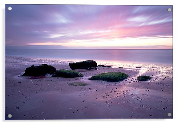 Hunstanton Sunset Norfolk Acrylic by David Blake