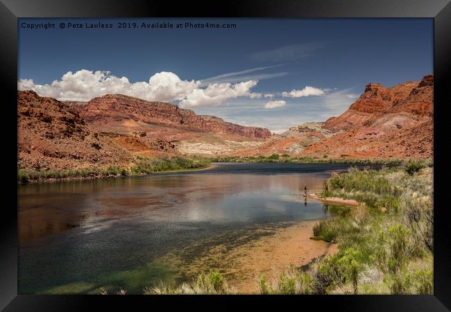 Colorado River, Glen Canyon. Framed Print by Pete Lawless