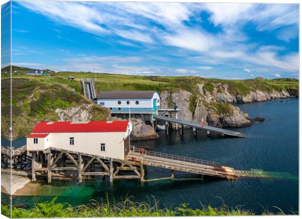 St Justinian's Lifeboat Station, Pembrokeshire. Canvas Print by Colin Allen