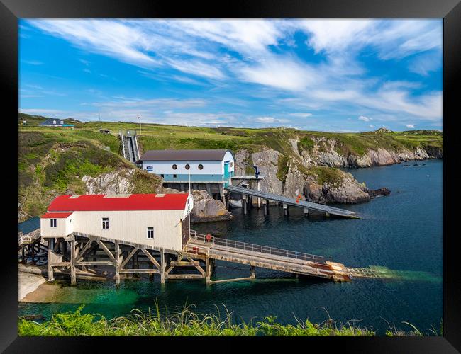 St Justinian's Lifeboat Station, Pembrokeshire. Framed Print by Colin Allen