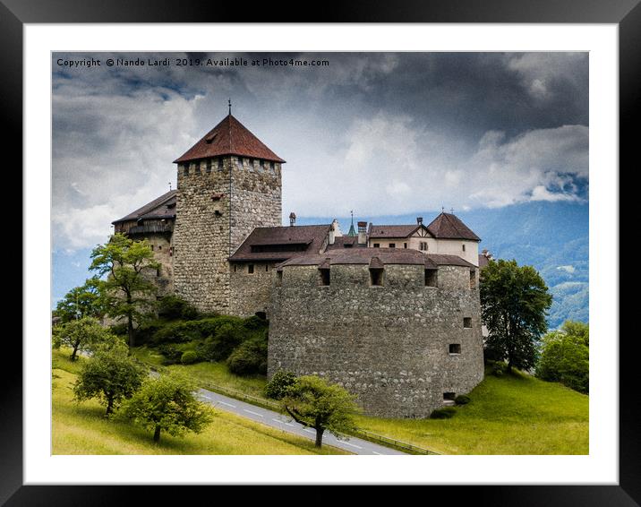 Vaduz Castle Framed Mounted Print by DiFigiano Photography