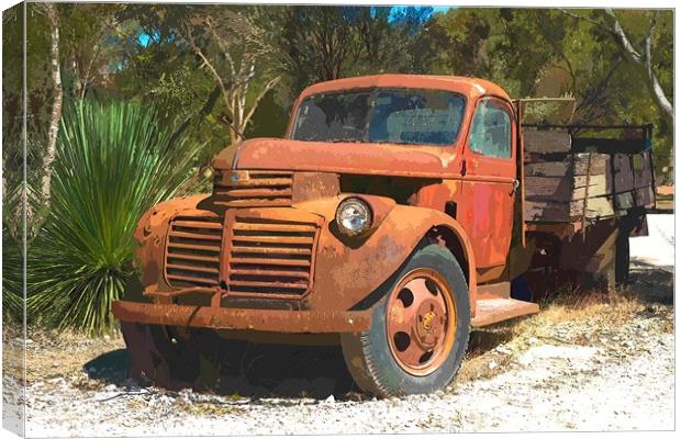 Rusty old GMC truck Canvas Print by Andrew Michael