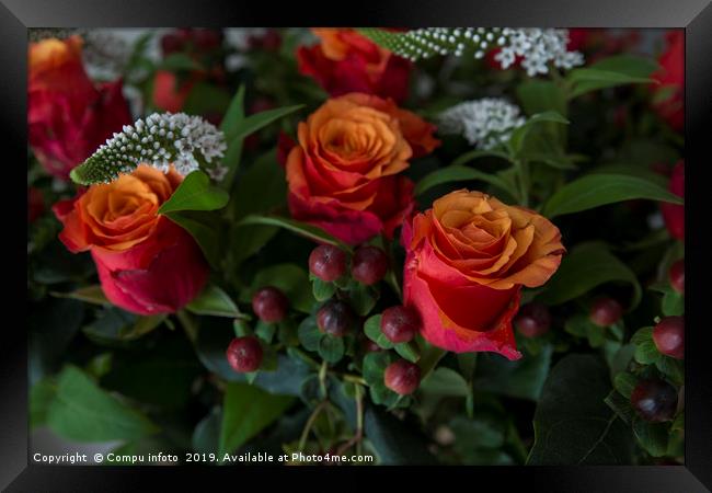 red roses in bouquet Framed Print by Chris Willemsen