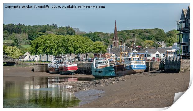 Kirkcudbright harbour Print by Alan Tunnicliffe