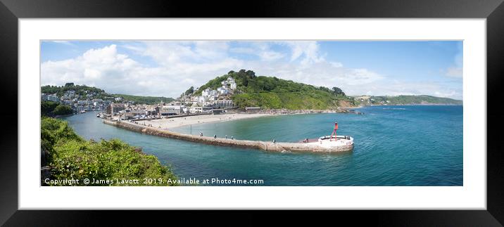 Looe Estuary Panoramic View Framed Mounted Print by James Lavott