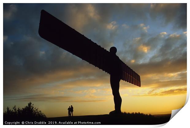 Angel of the North Print by Chris Drabble