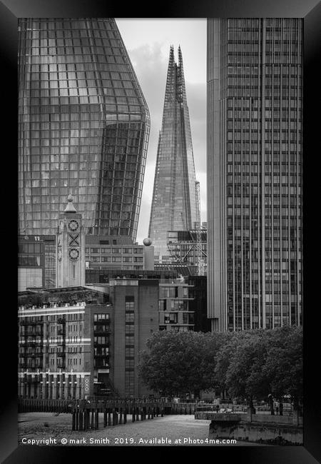 Shard in Alignment Framed Print by mark Smith