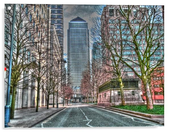 Canary Wharf HDR Acrylic by David French
