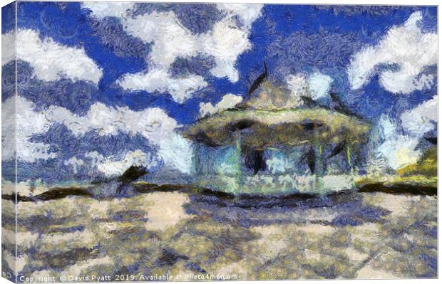 Bandstand Van Gogh  Canvas Print by David Pyatt