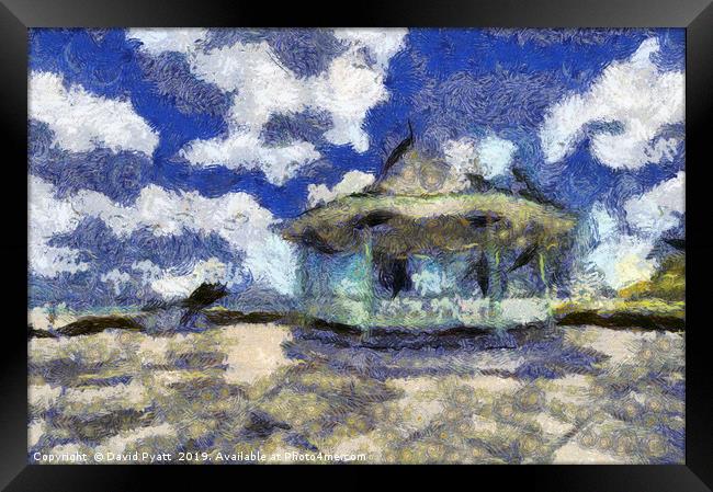 Bandstand Van Gogh  Framed Print by David Pyatt