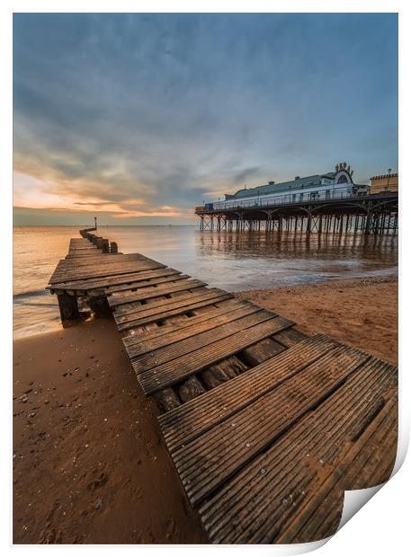 Jetty's & Piers Print by Peter Anthony Rollings