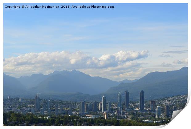 A nice view of Vancouver, Canada. Print by Ali asghar Mazinanian