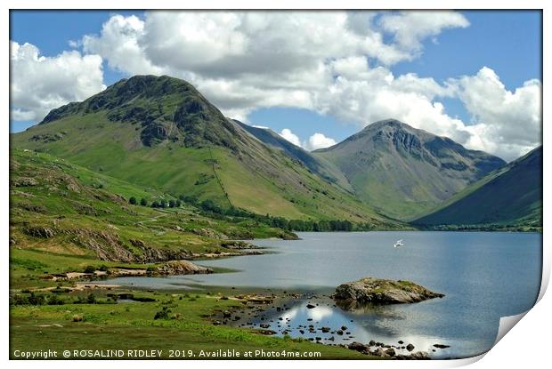 "Perfect day at Wastwater" Print by ROS RIDLEY