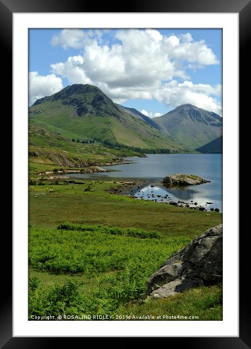 "Wastwater in the sun" Framed Mounted Print by ROS RIDLEY