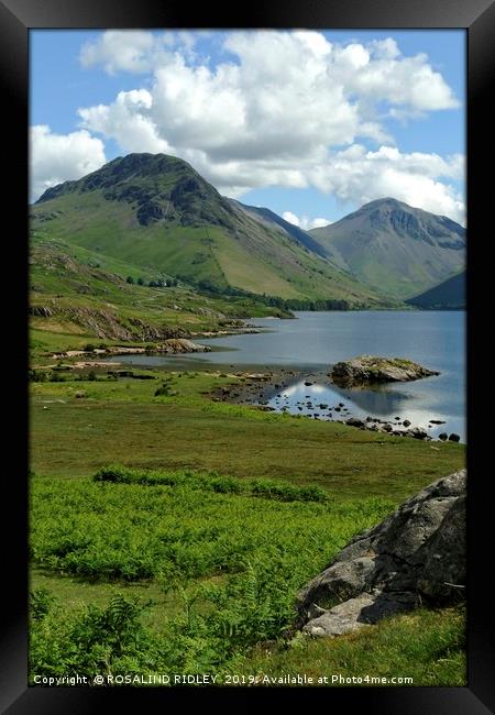"Wastwater in the sun" Framed Print by ROS RIDLEY
