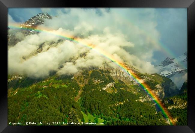 Alpine Rainbow Framed Print by Robert Murray