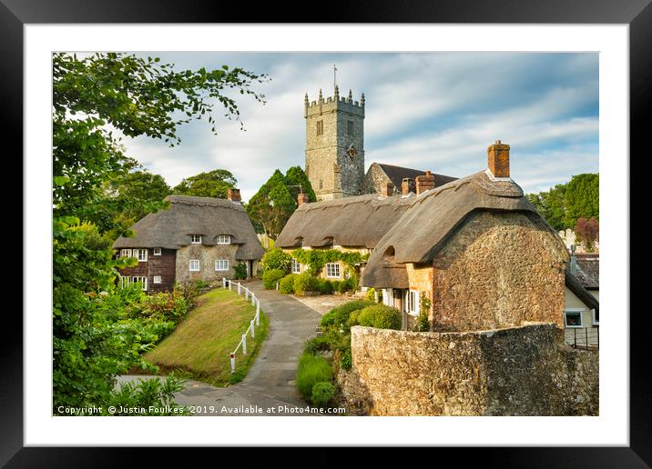 Godshill, Isle of Wight Framed Mounted Print by Justin Foulkes