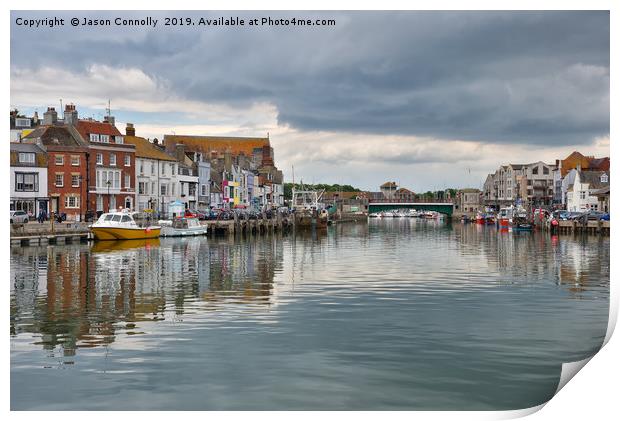 Weymouth Harbour. Print by Jason Connolly