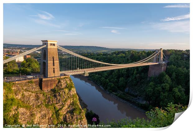 Summer Evening Bristol Clifton Suspension Bridge Print by Neil William-Carter