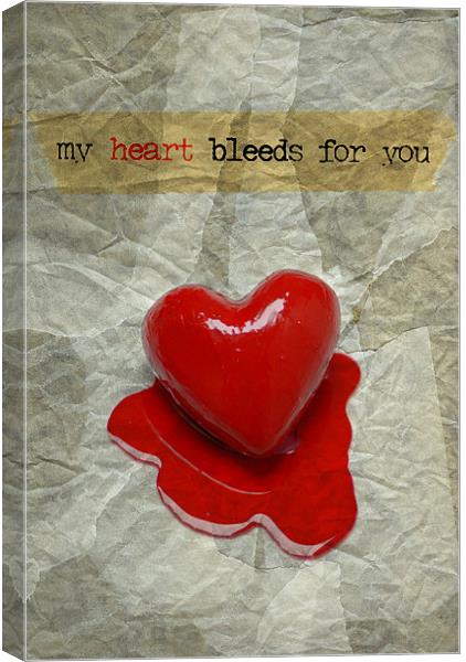 My Heart Bleeds For You Canvas Print by Abdul Kadir Audah