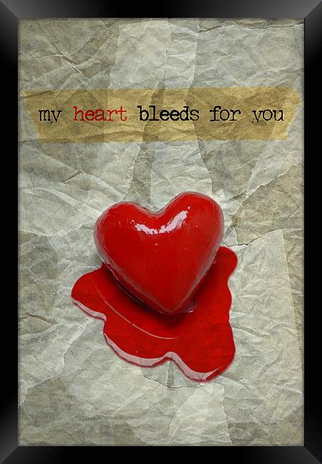 My Heart Bleeds For You Framed Print by Abdul Kadir Audah