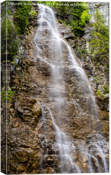 Lake Meadow Falls Canvas Print by DiFigiano Photography