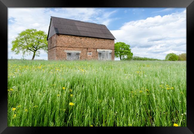 Abandoned Barn In The Countryside  Framed Print by Mike C.S.