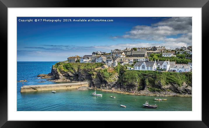 Port Isacc, Cornwall. Framed Mounted Print by K7 Photography