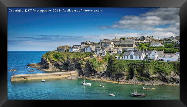 Port Isacc, Cornwall. Framed Print by K7 Photography