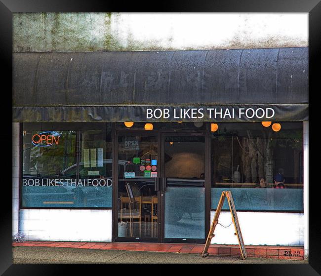 Bob Likes Thai Food Framed Print by Darryl Brooks