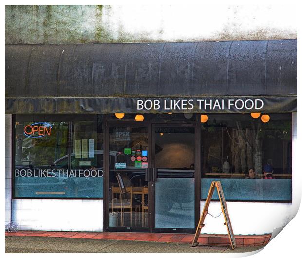 Bob Likes Thai Food Print by Darryl Brooks