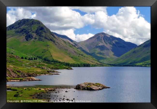 "Wastwater and mountains" Framed Print by ROS RIDLEY