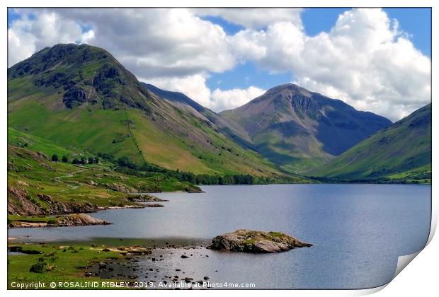 "Wastwater and mountains" Print by ROS RIDLEY