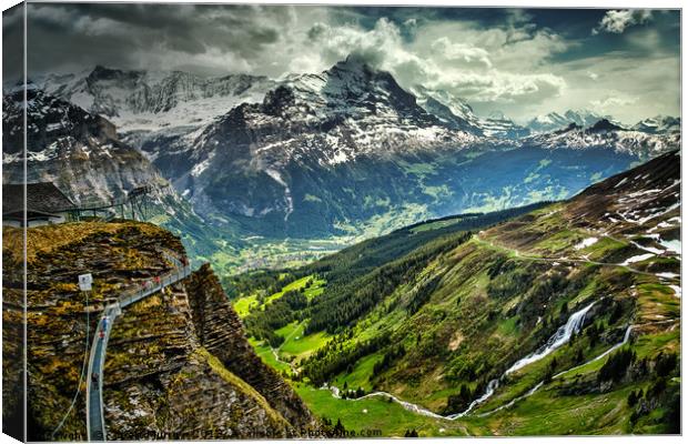 View Into Grindelwald Valley Canvas Print by Robert Murray