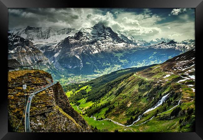 View Into Grindelwald Valley Framed Print by Robert Murray