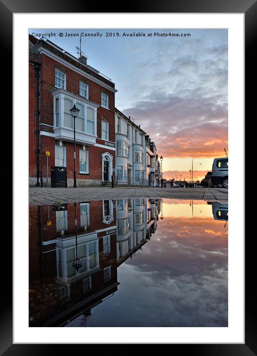 Weymouth Sunset Reflections Framed Mounted Print by Jason Connolly