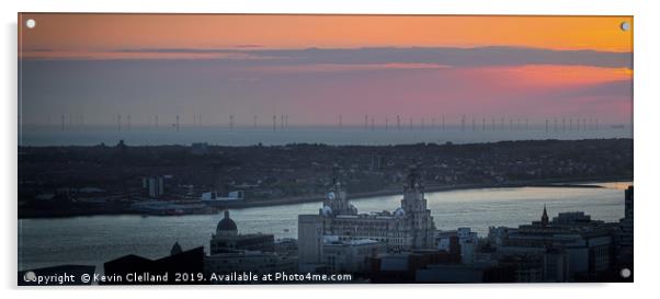 Liverpool Bay Acrylic by Kevin Clelland