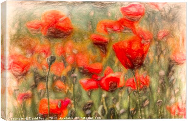 Poppy's Pastel Art Canvas Print by David Pyatt