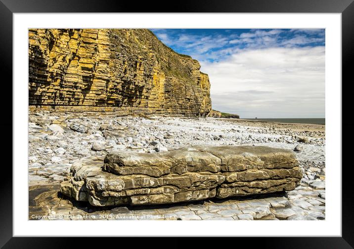 Cliffs Colhugh Beach Glamorgan Heritage Coast  Framed Mounted Print by Nick Jenkins