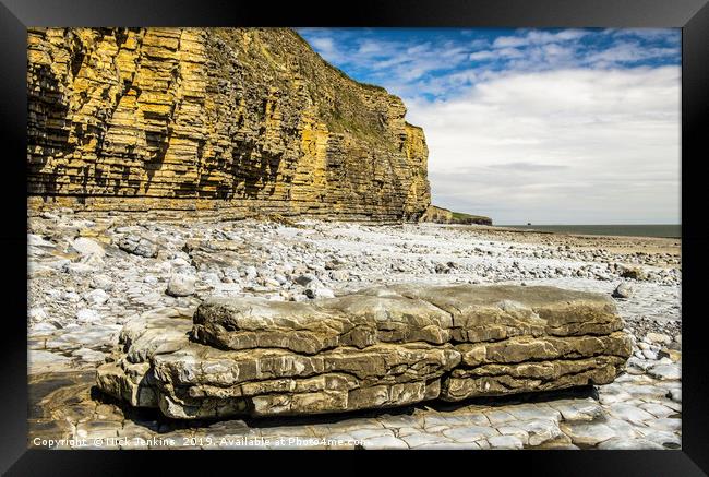 Cliffs Colhugh Beach Glamorgan Heritage Coast  Framed Print by Nick Jenkins