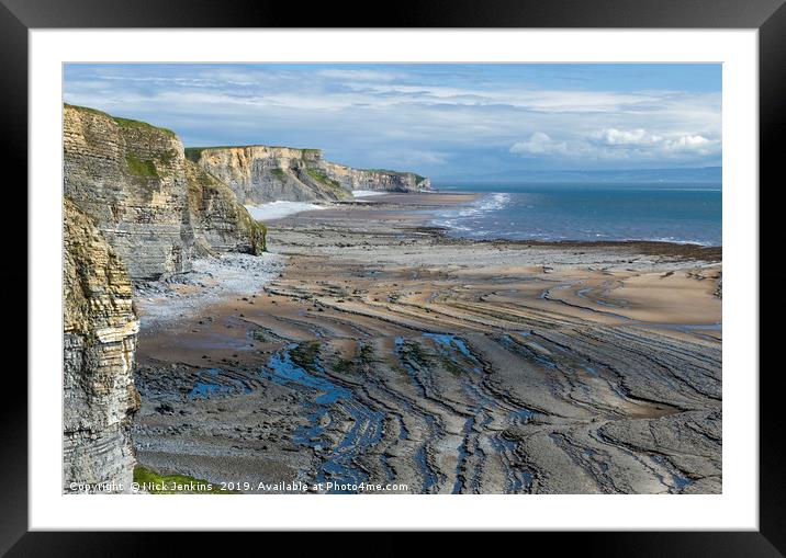 The Glamorgan Heritage Coast Cliffs and Beaches Framed Mounted Print by Nick Jenkins
