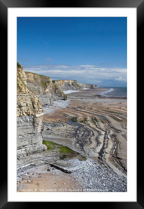 The Glamorgan Heritage Coast South Wales Framed Mounted Print by Nick Jenkins