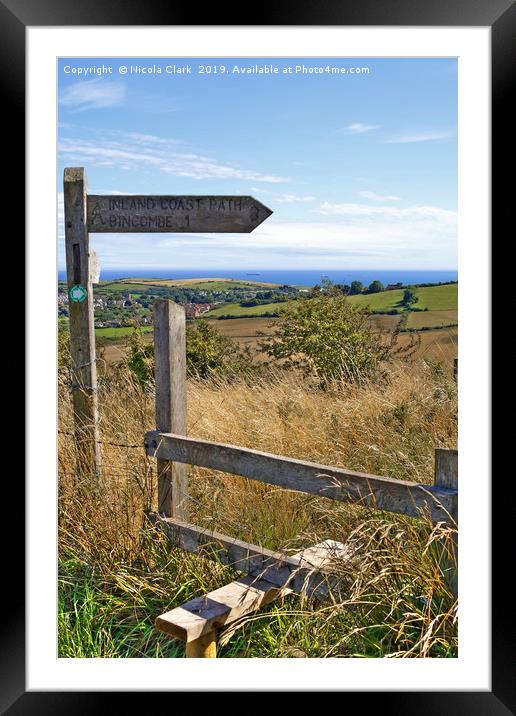 The Inland Coast Path Framed Mounted Print by Nicola Clark